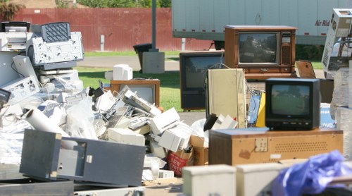 Manor Park community members sorting recyclables