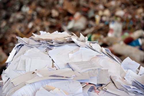 Waste being loaded into a skip