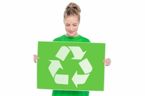 Various types of recyclable materials collected